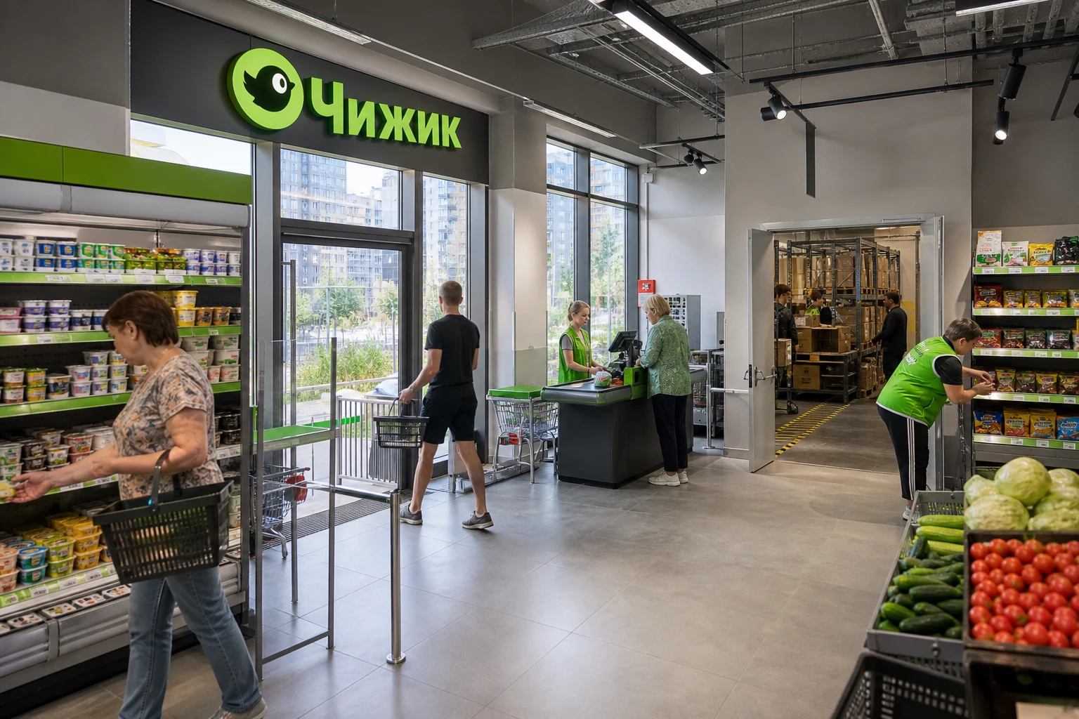 Инвестиционная планировка помещения под продуктовый магазин «Чижик»